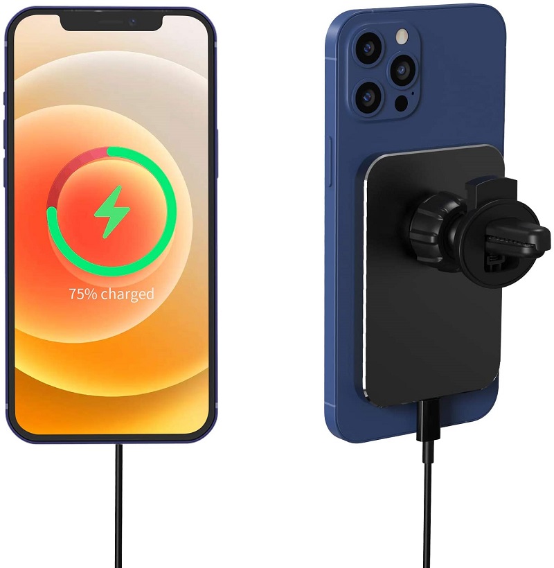 15W Magnetic Wireless Holder Car Charger Mount for iPhone 12/12 Pro/ 12 Mini/ 12 Pro Max Fast Charging Auto-Alignment Air Vent Compatible with Magsafe
15W Magnetic Wireless Holder Car Charger Mount for iPhone 12/12 Pro/ 12 Mini/ 12 Pro Max Fast Charging Auto-Alignment Air Vent Compatible with Magsafe