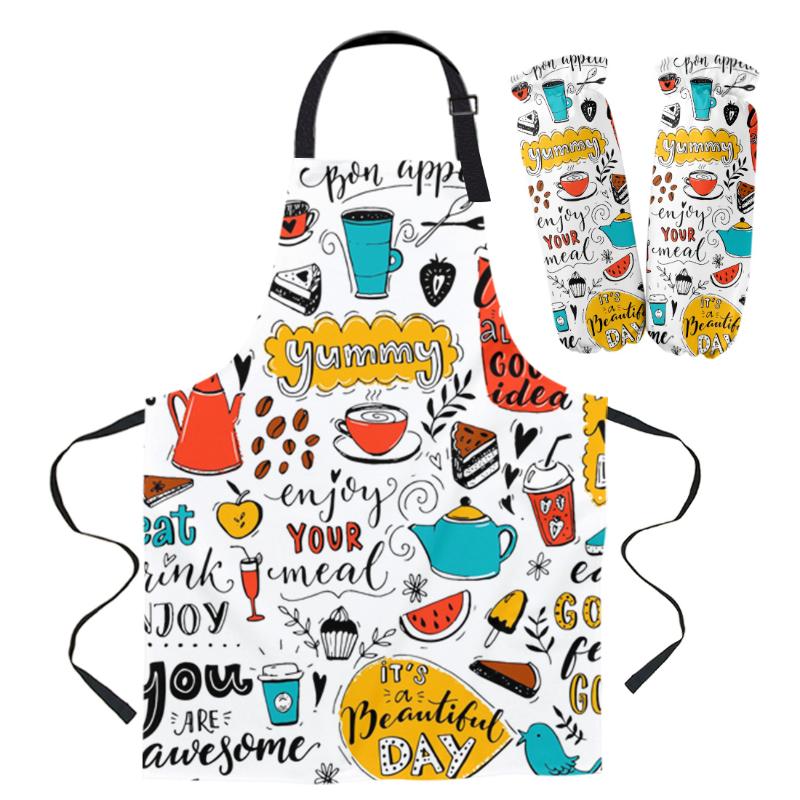 Aprons Daily Cleaning Apron Set Cafe Graffiti Dessert Colorful Chef Waiter Anti-oil Kids Cooking Gardening Work Sleeve Cover
Aprons Daily Cleaning Apron Set Cafe Graffiti Dessert Colorful Chef Waiter Anti-oil Kids Cooking Gardening Work Sleeve Cover