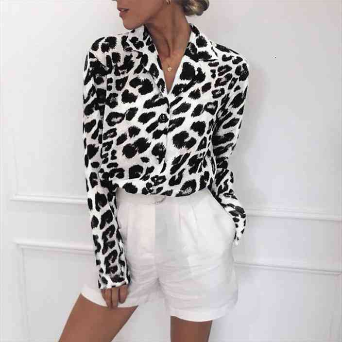 Women Casual Leopard Print Blouse Long Sleeve Button Tops Sexy V Neck Female Shirt Basic Blusas Ladies Ol Clothes Plus, White
Women Casual Leopard Print Blouse Long Sleeve Button Tops Sexy V Neck Female Shirt Basic Blusas Ladies Ol Clothes Plus, White