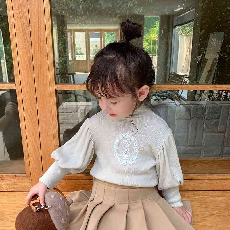 Gooporson Winter Fleece Warm Tops Kids Clothes Lace Cartoon Long Sleee Shirt Little Girls Christmas Costume Children Outfits 210715
