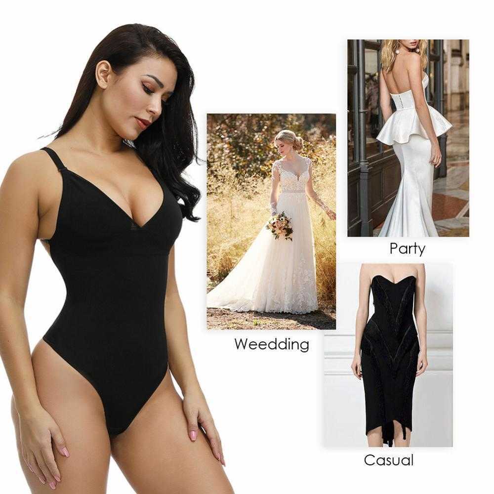 Feelingirl Women Waist Trainer Slimming Underwear Tummy Control Shapewear Corset Butt Lifter Thongs Modeling Strap Body Shaper 201105