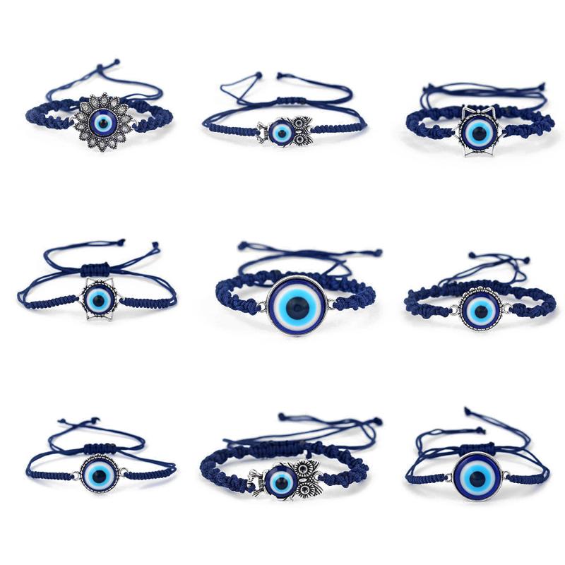 charm bracelets 1pcs lucky eye turkish blue for women men handmade braided rope chain string bracelet friendship jewelry, Golden;silver
charm bracelets 1pcs lucky eye turkish blue for women men handmade braided rope chain string bracelet friendship jewelry, Golden;silver
