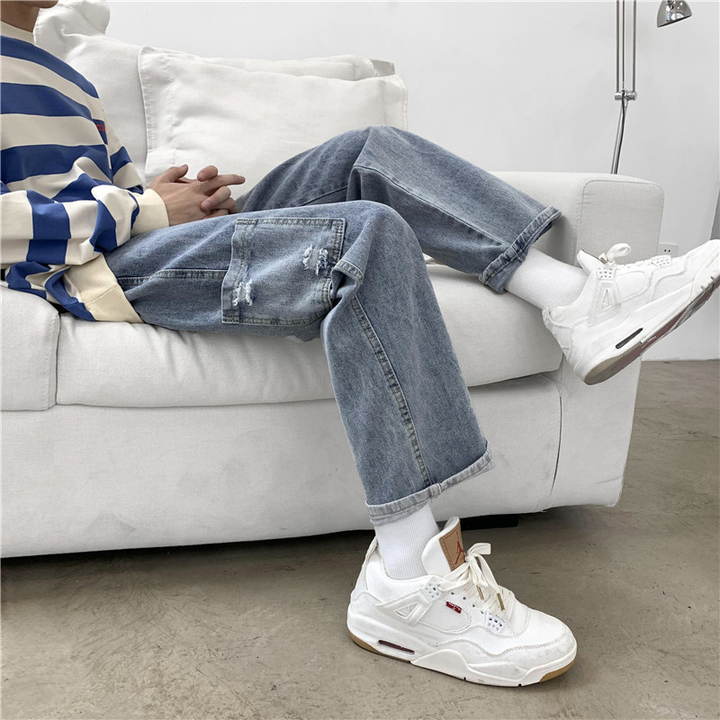 men's jeans designated jeans with side pocket for men, trendy clothing teenagers, slacks straight legs, harajuku, hip hop, streetwear,, Blue
men's jeans designated jeans with side pocket for men, trendy clothing teenagers, slacks straight legs, harajuku, hip hop, streetwear,, Blue