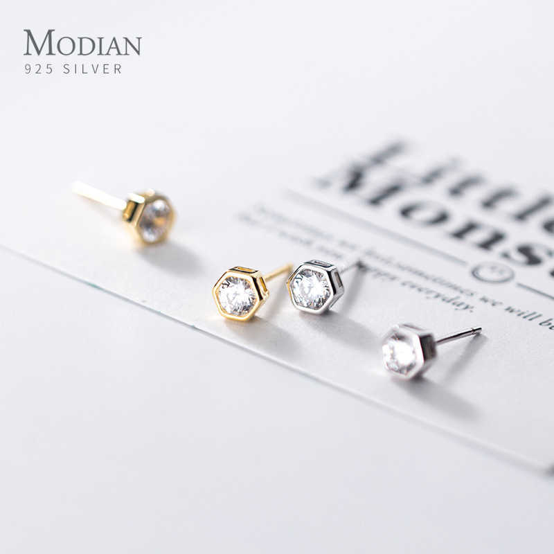 925 Sterling Silver Simple Sparkling Zircon Hexagon Stud Earring for Women Tiny Geometric Ear Pin Fine Jewelry Bijoux 210707
925 Sterling Silver Simple Sparkling Zircon Hexagon Stud Earring for Women Tiny Geometric Ear Pin Fine Jewelry Bijoux 210707