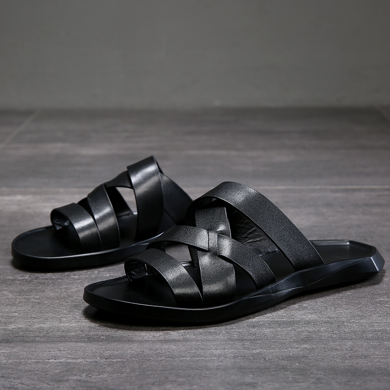 Men's sandal 2021 summer top layer leather shoe beach shoes fasion casual breathable non-slip soft soles sanda men, Black
Men's sandal 2021 summer top layer leather shoe beach shoes fasion casual breathable non-slip soft soles sanda men, Black