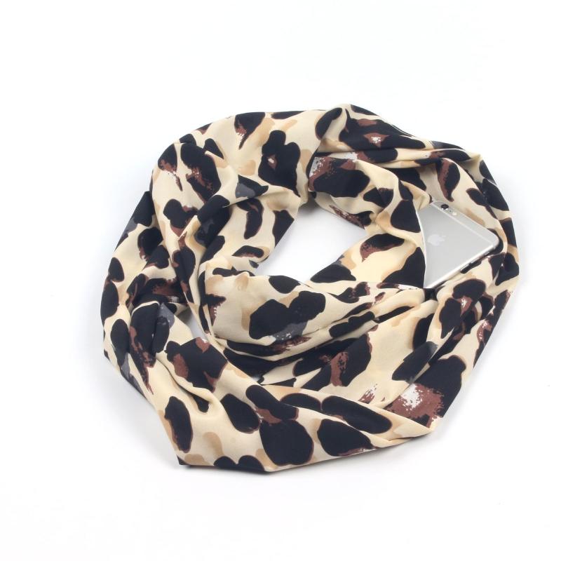 Scarves Convertible Journey Infinity Scarf All-match Fashion Women Leopard Print Zipper Pocket Soft Loop
Scarves Convertible Journey Infinity Scarf All-match Fashion Women Leopard Print Zipper Pocket Soft Loop