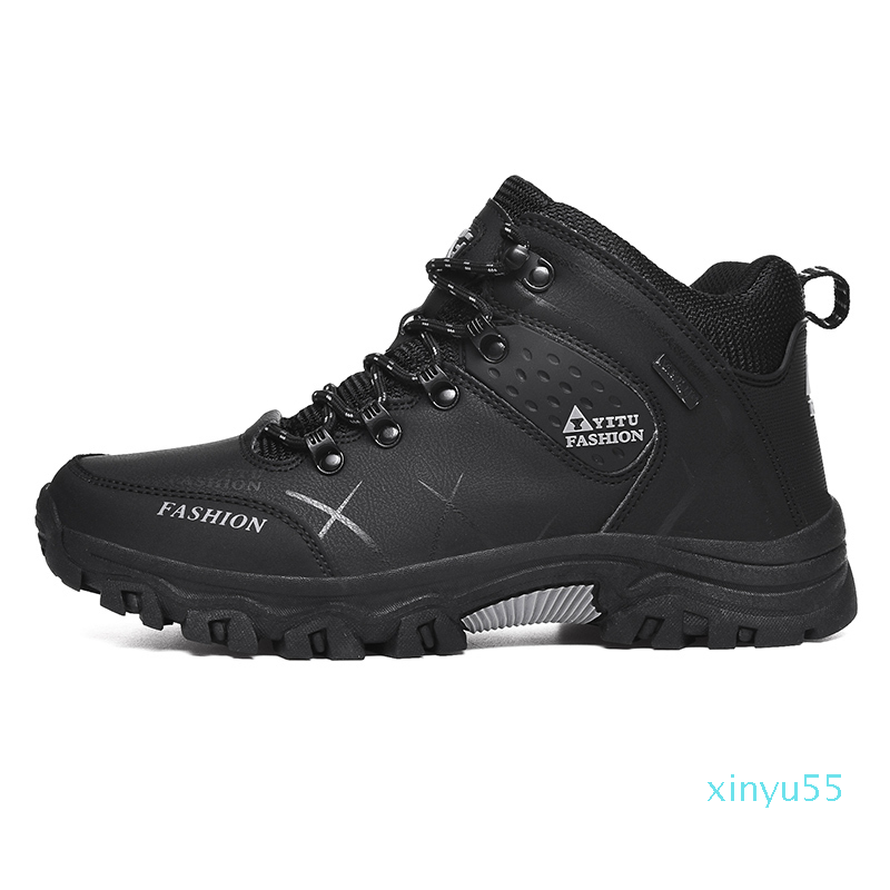 Winter Leather Ankle Boots Men Casual Shoes Outdoor Waterproof Work Tooling Mens Hiking Boots Sneakers Warm Military Snow Boots LJ200918, Black
Winter Leather Ankle Boots Men Casual Shoes Outdoor Waterproof Work Tooling Mens Hiking Boots Sneakers Warm Military Snow Boots LJ200918, Black