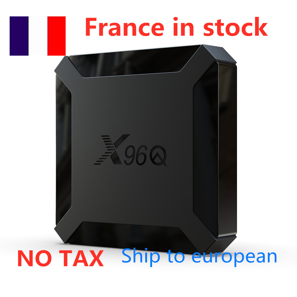 Ship from france to european x96q tv box android 10 os allwinner h313 quad core 1gb 2gb ram 8gb 16gb rom 4k