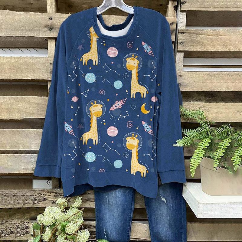 Women's Hoodies & Sweatshirts Ladies Fashion Casual Round Neck Animal Print Long Sleeve Loose Sweatershirt Comfy High Quality Top In Stock, Black
Women's Hoodies & Sweatshirts Ladies Fashion Casual Round Neck Animal Print Long Sleeve Loose Sweatershirt Comfy High Quality Top In Stock, Black