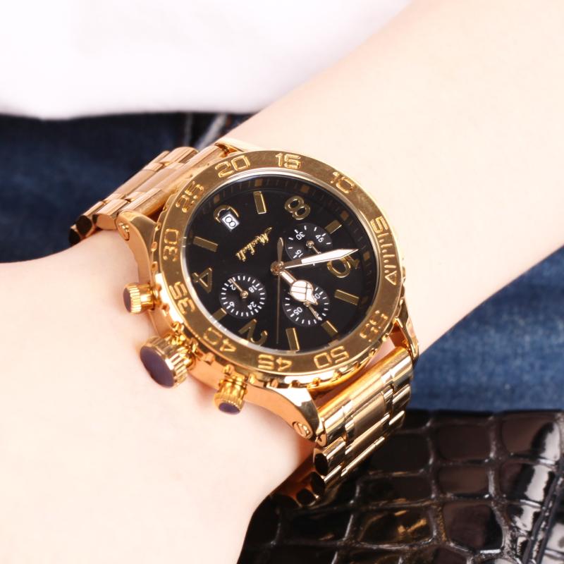 Wristwatches High Quality Stainless Steel Women Watches Quartz Big Face Waterproof Watch Chronograph Bracelet, Black
Wristwatches High Quality Stainless Steel Women Watches Quartz Big Face Waterproof Watch Chronograph Bracelet, Black