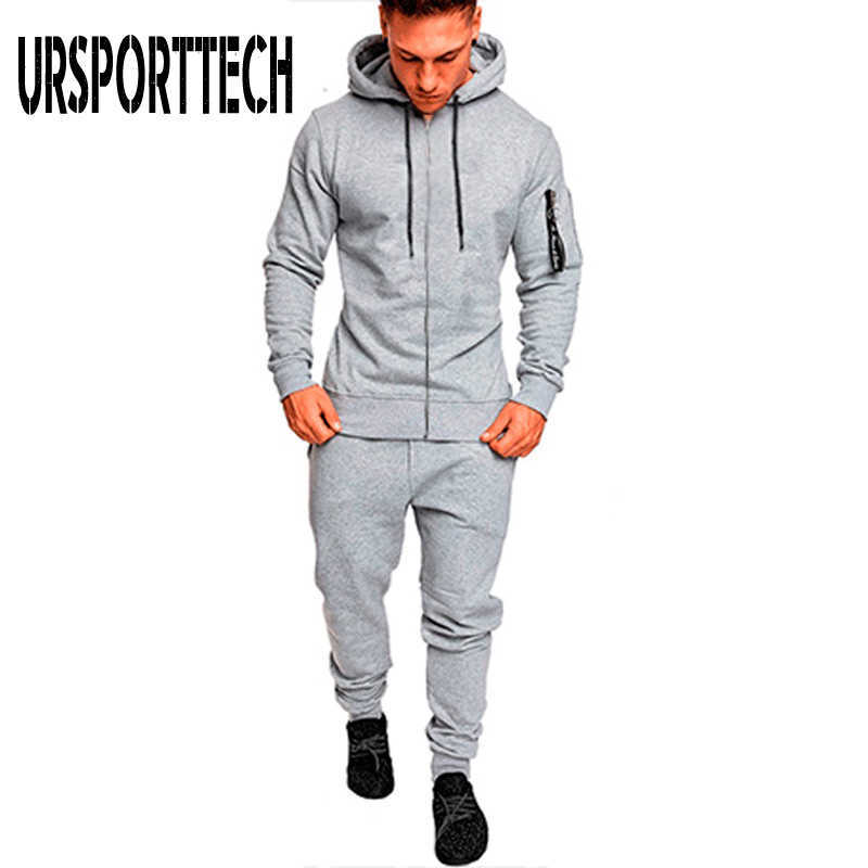 Camo Tracksuit Men Set Spring Autumn Sweat Suit Set Mens Sporting Clothing Hoodie and Sweatpants 2 Pieces Jogger Outfit 210528