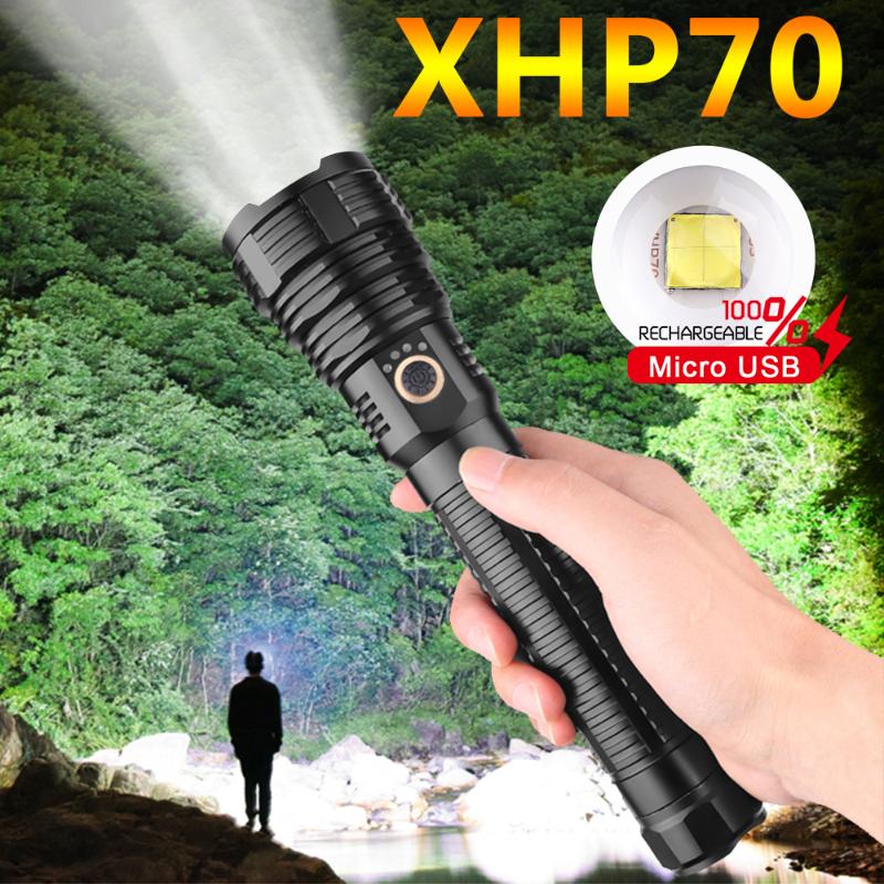 Most Powerful LED Zoom Torch XHP70 USB Rechargeable Waterproof Lamp Use 18650 26650 For Fishing Camping Flashlights Torches
Most Powerful LED Zoom Torch XHP70 USB Rechargeable Waterproof Lamp Use 18650 26650 For Fishing Camping Flashlights Torches