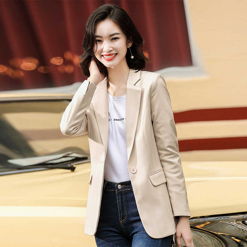 High Quality Plus Size Women Blazer Autumn and Winter Solid Color Long-sleeved Female Jacket Women's Elegant Casual Coat 210527
High Quality Plus Size Women Blazer Autumn and Winter Solid Color Long-sleeved Female Jacket Women's Elegant Casual Coat 210527