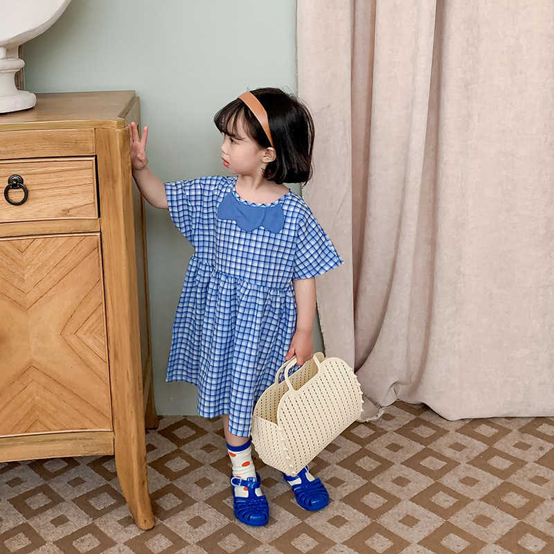 Summer baby girls plaid turn-down collar loose dresses children cotton casual short sleeve princess dress 210615, Dot
Summer baby girls plaid turn-down collar loose dresses children cotton casual short sleeve princess dress 210615, Dot