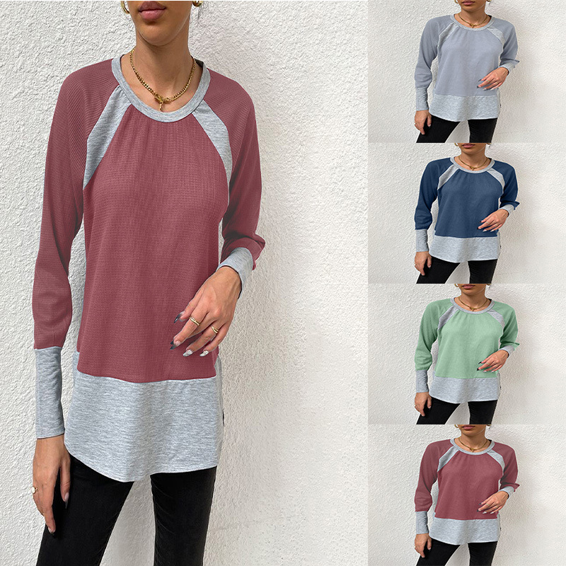 LXY0836 Autumn Women Long Sleeve Tops T-shirt Female Apparel Girls Casual Loose Round Collar Patchwork Tees Streetwear
LXY0836 Autumn Women Long Sleeve Tops T-shirt Female Apparel Girls Casual Loose Round Collar Patchwork Tees Streetwear
