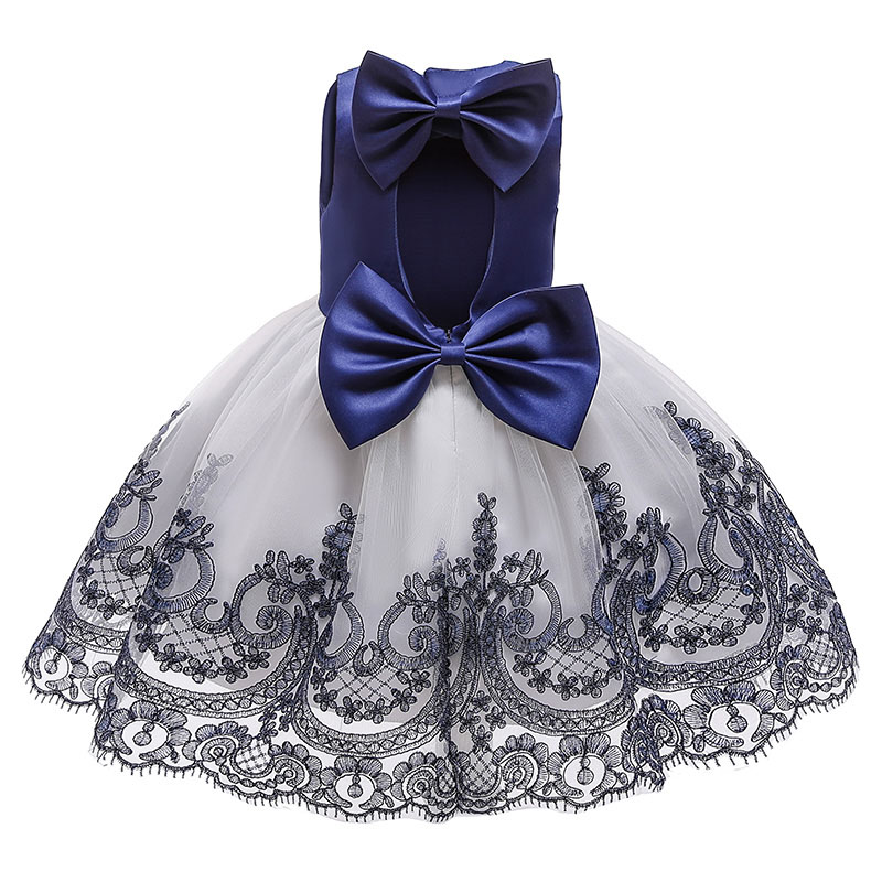 Christening dresses For Girls Birthday Party Wedding Children Bowknot Lace Tutu Princess Christmas Clothes