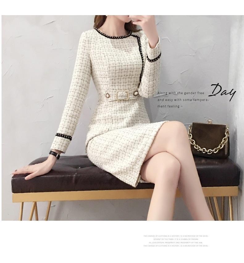 Casual Dresses New Tweed Women Spring Vintage Wool Plaid Female Elegant Woolen Ladies Office 5N1U
Casual Dresses New Tweed Women Spring Vintage Wool Plaid Female Elegant Woolen Ladies Office 5N1U