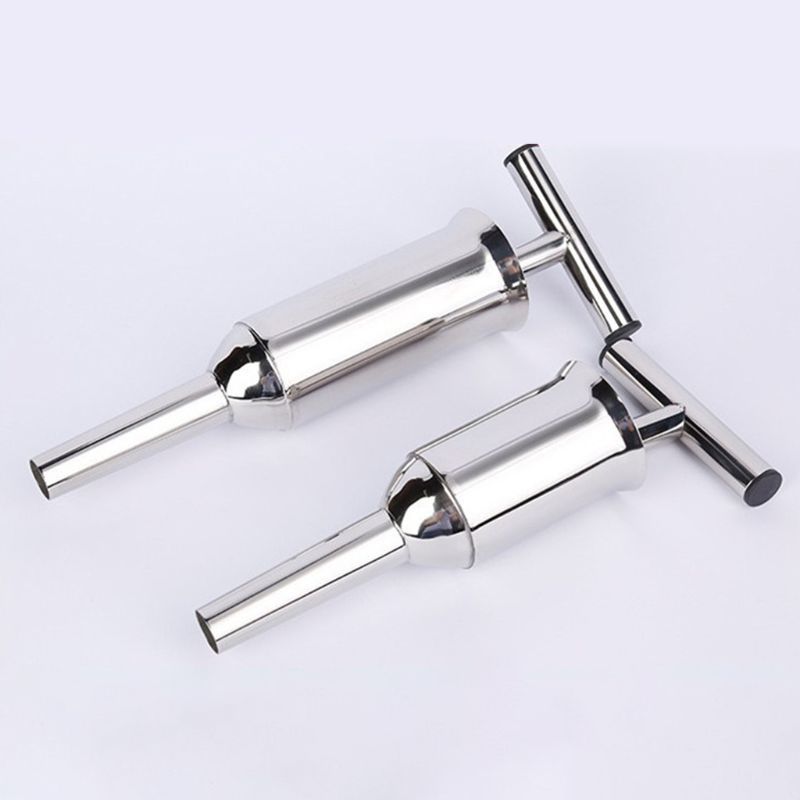Stainless Steel Worst Maker Homemade Meat Stuffer Spuit Filler Handheld