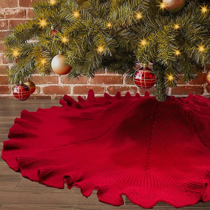 Christmas Decorations 122cm Red Tree Skirt Knit Thick Rustic Holiday Decoration
Christmas Decorations 122cm Red Tree Skirt Knit Thick Rustic Holiday Decoration