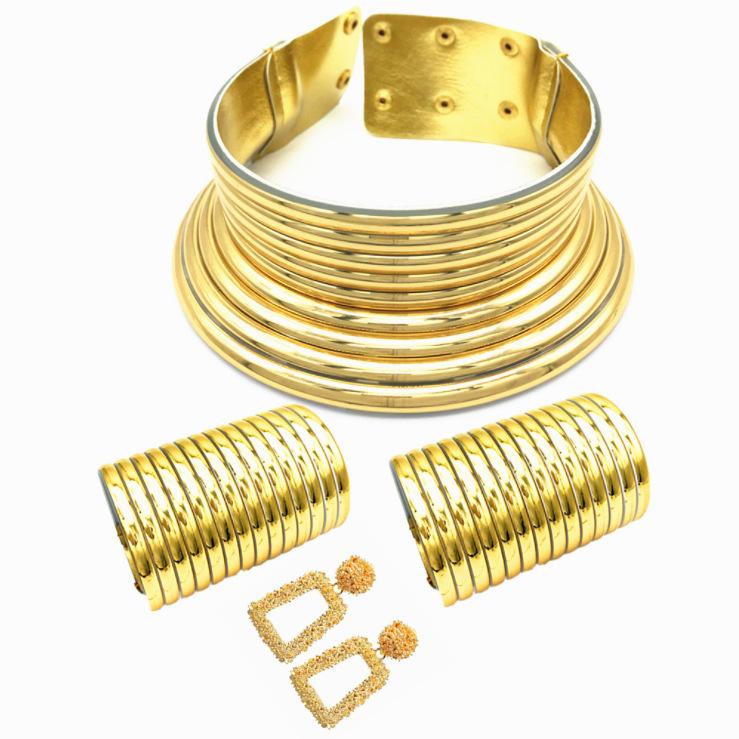 Earrings & Necklace African Vintage Statement Choker Resin Snap Necklaces Bangle Jewelry Sets Women Collar Wide Leather Bracelet Stud Earrin, As pic
Earrings & Necklace African Vintage Statement Choker Resin Snap Necklaces Bangle Jewelry Sets Women Collar Wide Leather Bracelet Stud Earrin, As pic