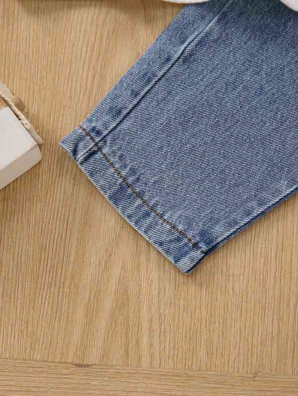 Baby Ribbed Knit Pullover & Jeans SHE
