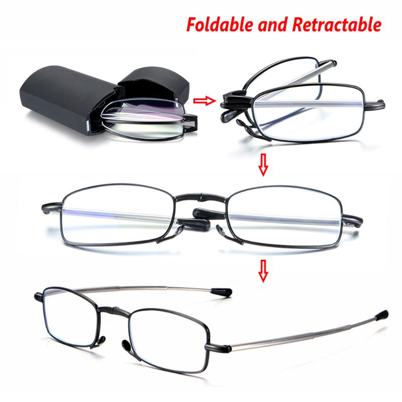 Sunglasses Portable Folding Reading Glasses For Men And Women Legs Rotation Presbyopia Eyeglasses Includes Case+10-40
Sunglasses Portable Folding Reading Glasses For Men And Women Legs Rotation Presbyopia Eyeglasses Includes Case+10-40