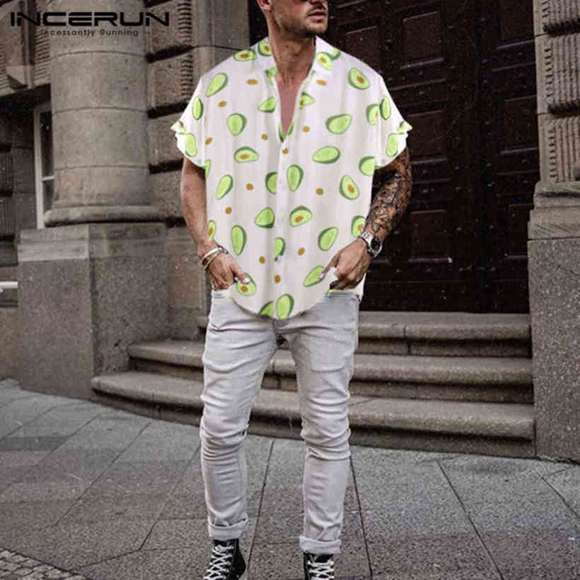 Incerun Men Short Mouw Revers Printed Summer Hawaiian Beach Blouse Man Buttons Camisa Casual Avocado Flowers Shirts S-5XL, White
Incerun Men Short Mouw Revers Printed Summer Hawaiian Beach Blouse Man Buttons Camisa Casual Avocado Flowers Shirts S-5XL, White