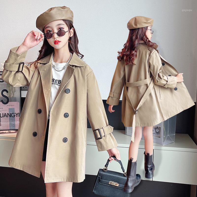Coat Fashion Khaki Trench For Girl Sashes Child Girls Long Jacket Double-breasted Kids Coats Spring Autumn Clothes 3-12Yrs, Blue;gray
Coat Fashion Khaki Trench For Girl Sashes Child Girls Long Jacket Double-breasted Kids Coats Spring Autumn Clothes 3-12Yrs, Blue;gray