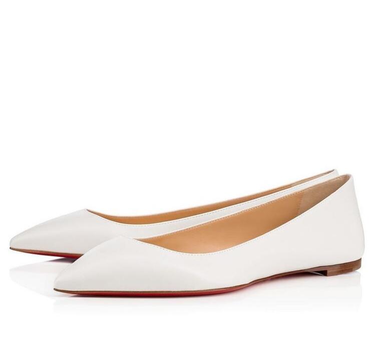 Women Flats shoes red bottom casual loafers flat white leather Ballalla Latte Nappa Leathers Pointed Toe slip on Low Heel with box
Women Flats shoes red bottom casual loafers flat white leather Ballalla Latte Nappa Leathers Pointed Toe slip on Low Heel with box