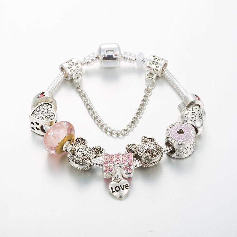 Charm Bracelets ANNAPAER Brand Jewelry Heart Bracelet For Women 2021 Fine Crystal Bowknot Pendant Girls Gift B19019
Charm Bracelets ANNAPAER Brand Jewelry Heart Bracelet For Women 2021 Fine Crystal Bowknot Pendant Girls Gift B19019