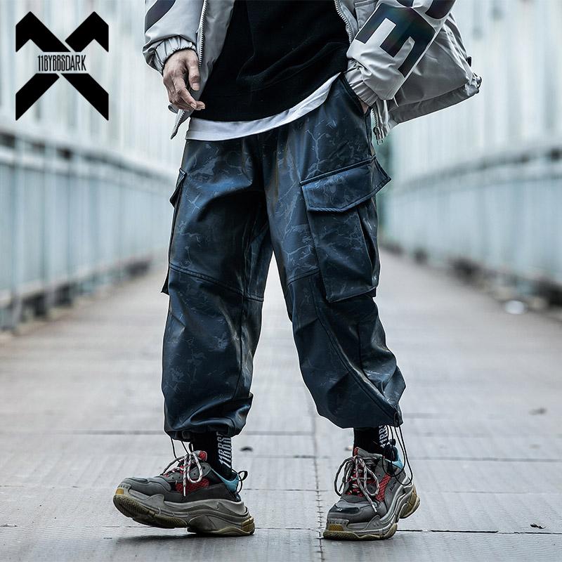 BYBB'S DARK Blue Tactics Joggers Men Cargo Pants Discolor Sweatpants Streetwear Male 2021 Fashion Trousers Big Pocket BB203 Men's