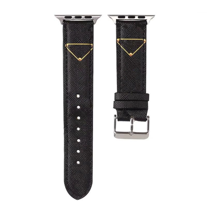 

Fashion Designer Watchbands Strap For Apple Watch Band 38mm 41mm 42mm 40mm 44mm 45mm iwatch 6 5 4 3 2 Bands Luxury PU Leather Straps Bracelet Letter Print Watchband