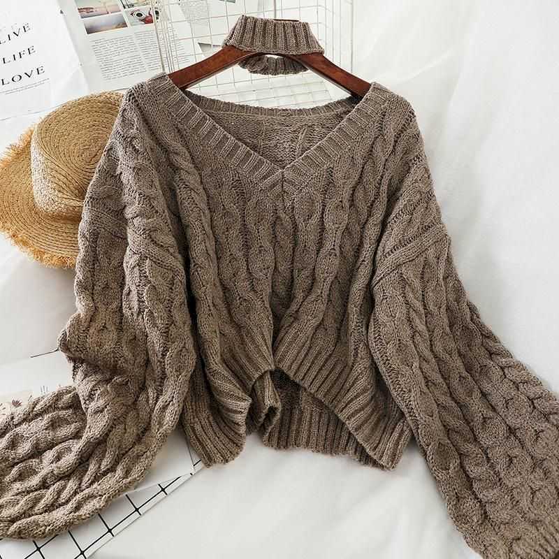 Plus size women's 200 catties fat sister early autumn sweater female Korean version loose student Hong Kong style 210526