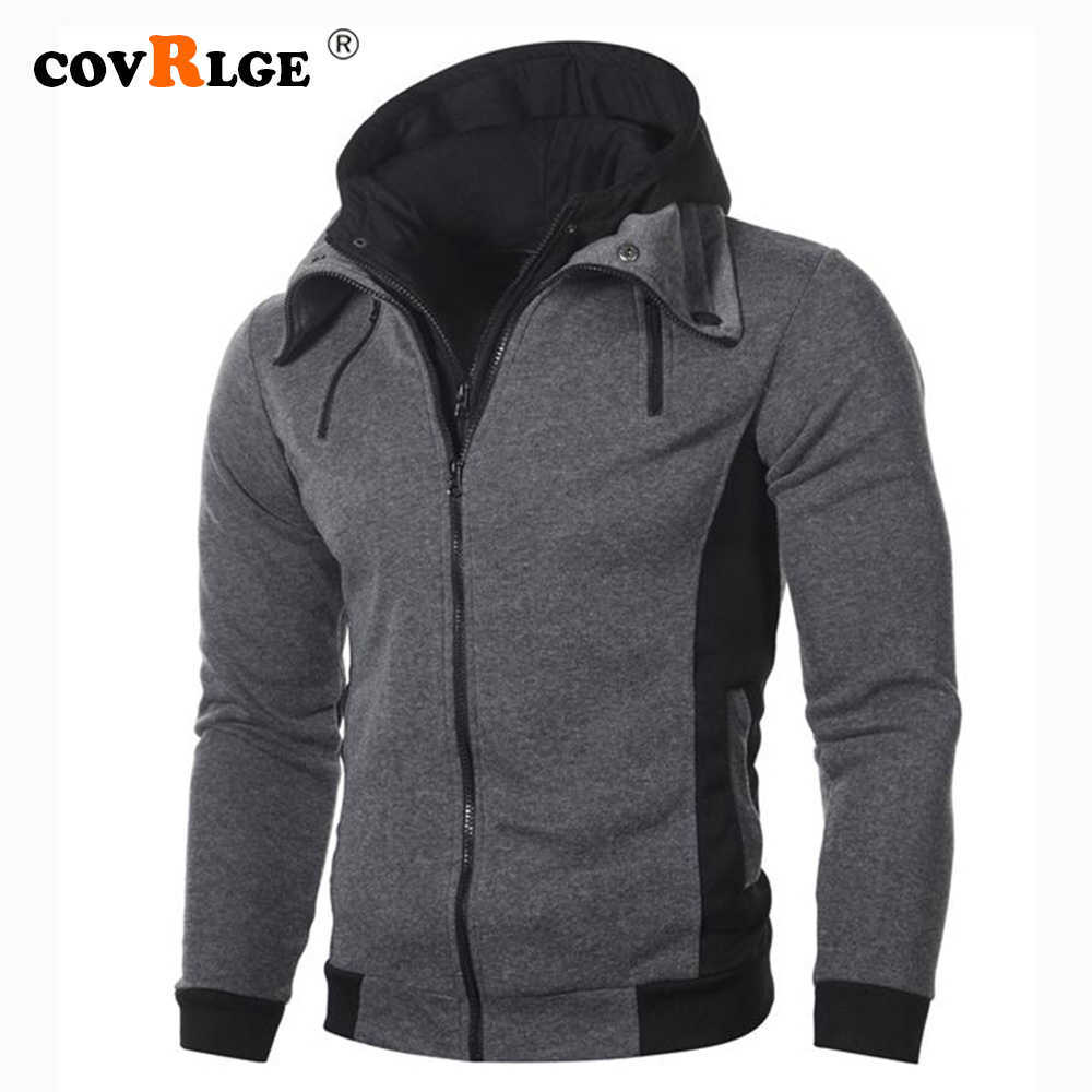 Zipper Men Jacket Autumn Winter Casual Fleece Coats Bomber Jacket Scarf Collar Fashion Hooded Male Outwear Slim Fit Hoody MWW178 211018