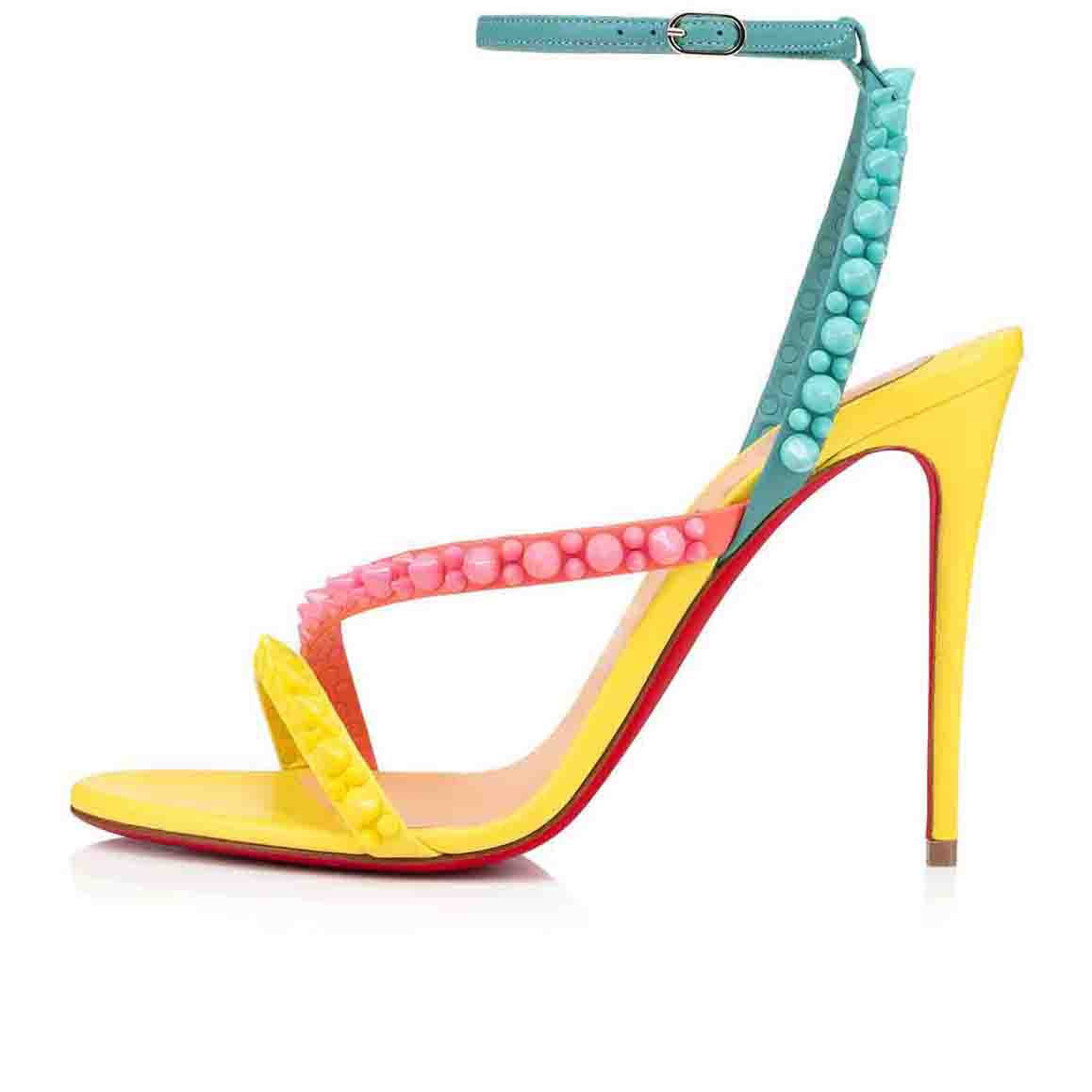 Sexy Women Red Bottom Shoes Mafaldina Spikes Summber cool sandals Spell color Genuine leather with spiked ankle strap sandal red-soles pumps, Black
Sexy Women Red Bottom Shoes Mafaldina Spikes Summber cool sandals Spell color Genuine leather with spiked ankle strap sandal red-soles pumps, Black
