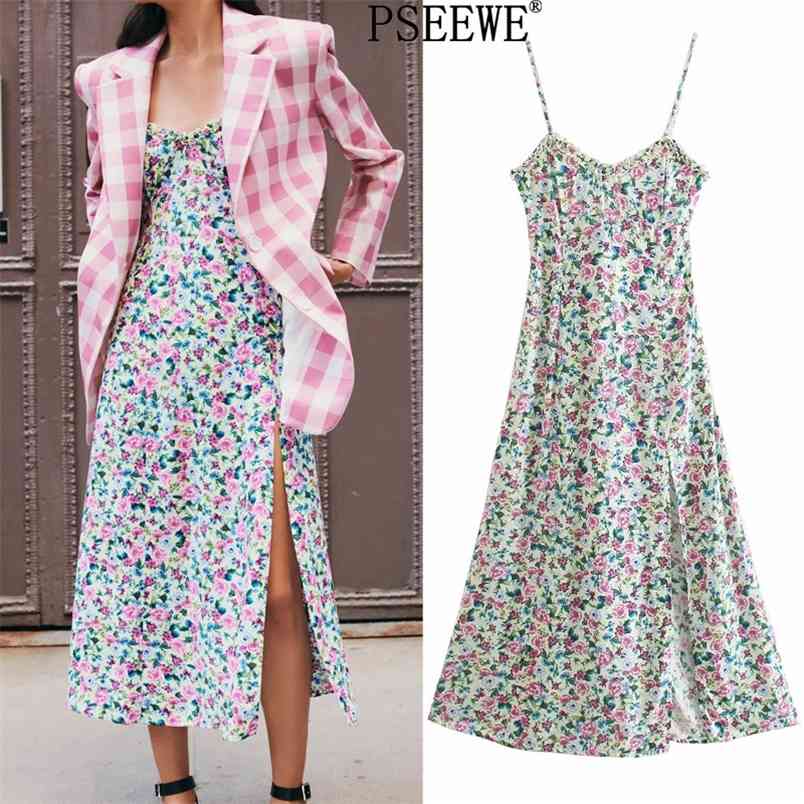 Floral Slip Long Dresses Woman Summer Spaghetti Strap Backless Sexy Women Side Slit Holiday Beach 210519, Multi
Floral Slip Long Dresses Woman Summer Spaghetti Strap Backless Sexy Women Side Slit Holiday Beach 210519, Multi