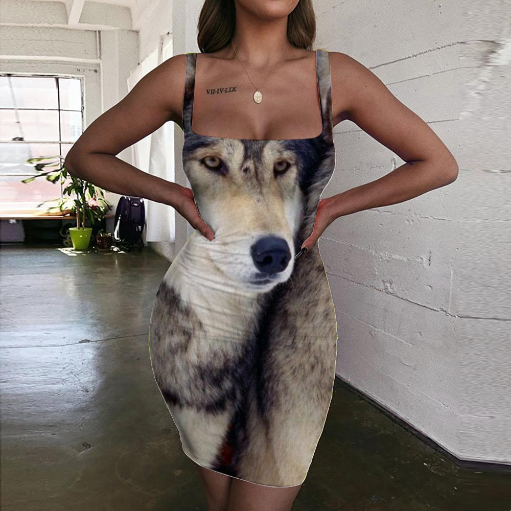 women dress brand wolf animal halter sleeveless snow 3d print lovely ladies dresses womens clothing club short beach femme, Black;gray
women dress brand wolf animal halter sleeveless snow 3d print lovely ladies dresses womens clothing club short beach femme, Black;gray