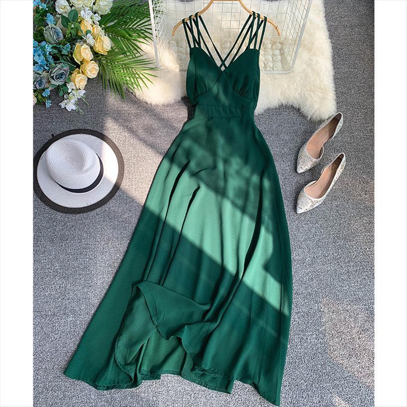 summer solid green womens dresses spaghetti strap vintage v neck sleeveless party maxi elegant vocation beach vestidos, Black;gray
summer solid green womens dresses spaghetti strap vintage v neck sleeveless party maxi elegant vocation beach vestidos, Black;gray