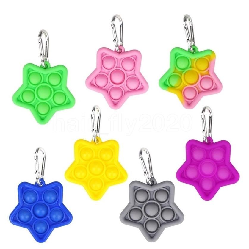 US STOCK Silicone Push Fidet Toys Key Chain Party Favor Kids Adults Simple Dimple Finger Bubble Decompression Toy Colorful Keys Ring Pendants
US STOCK Silicone Push Fidet Toys Key Chain Party Favor Kids Adults Simple Dimple Finger Bubble Decompression Toy Colorful Keys Ring Pendants