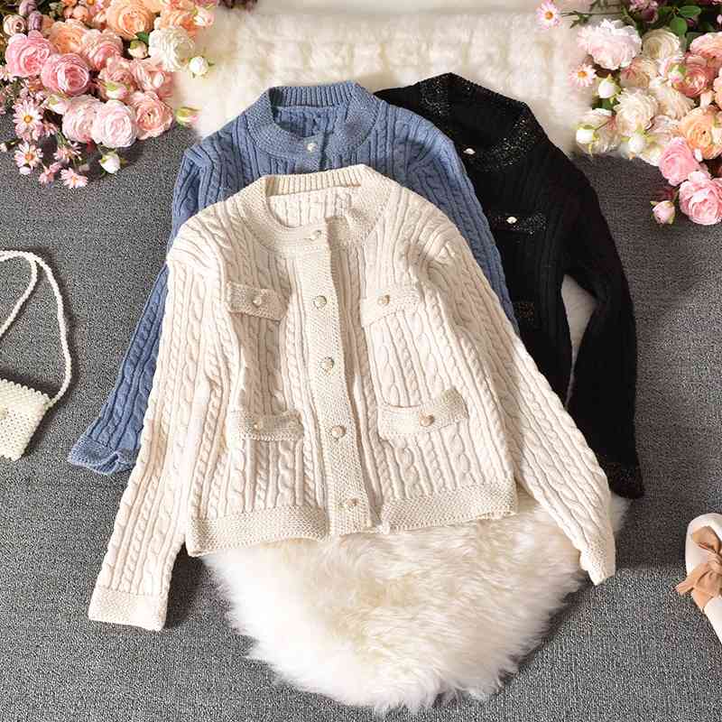 Korean Style Autumn Winter Coat Short Cardigan Sweater Ladies Single Breasted Pull Knitted Sweaters Harajuku 210602
Korean Style Autumn Winter Coat Short Cardigan Sweater Ladies Single Breasted Pull Knitted Sweaters Harajuku 210602