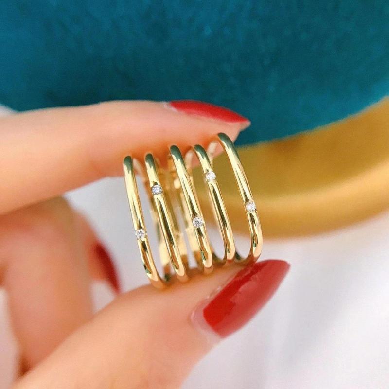 Wedding Rings Trend Geometry Square Ring For Women Simple Chic A Zircon Gold Color Finger Accessories Gift Kpop Jewelry Wholesale KCR040, Slivery;golden
Wedding Rings Trend Geometry Square Ring For Women Simple Chic A Zircon Gold Color Finger Accessories Gift Kpop Jewelry Wholesale KCR040, Slivery;golden