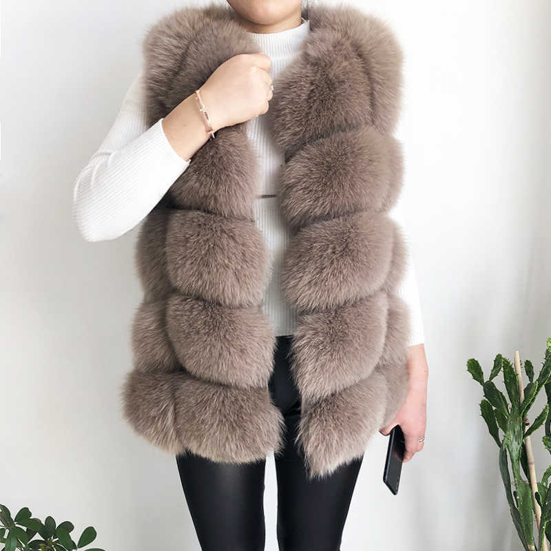 Women's high quality real fur vest 100% natural real fur fashion fur coat jacket vest Genuine Leather coat 211019