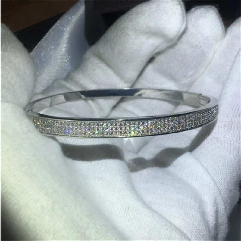 2020 Trendy AAAAA cz Bangle White Gold Filled Party Engagement bangles Bracelets for women Bridal wedding accessaries
2020 Trendy AAAAA cz Bangle White Gold Filled Party Engagement bangles Bracelets for women Bridal wedding accessaries