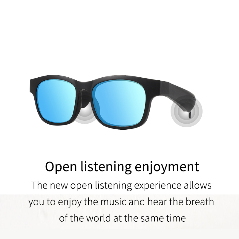 A18 Top Quality Fashion 2 In 1 Smart Glasses Audio Sunglasses with Polarizing Coated Lens Bluetooth Headset Headphone Dual Speakers Hands-fr