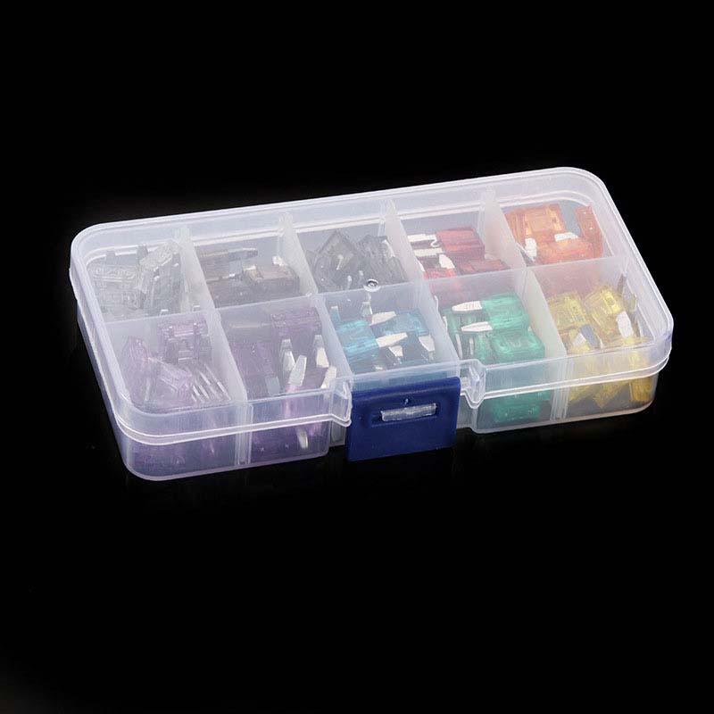 120pcs Small Size Blade Car Fuses Repair Kit Tools For Auto Cars Truck Vehicle Parts Accessory 2/3/5/7.5/10/15/20/25/30/35A Fuse With Plastic Box