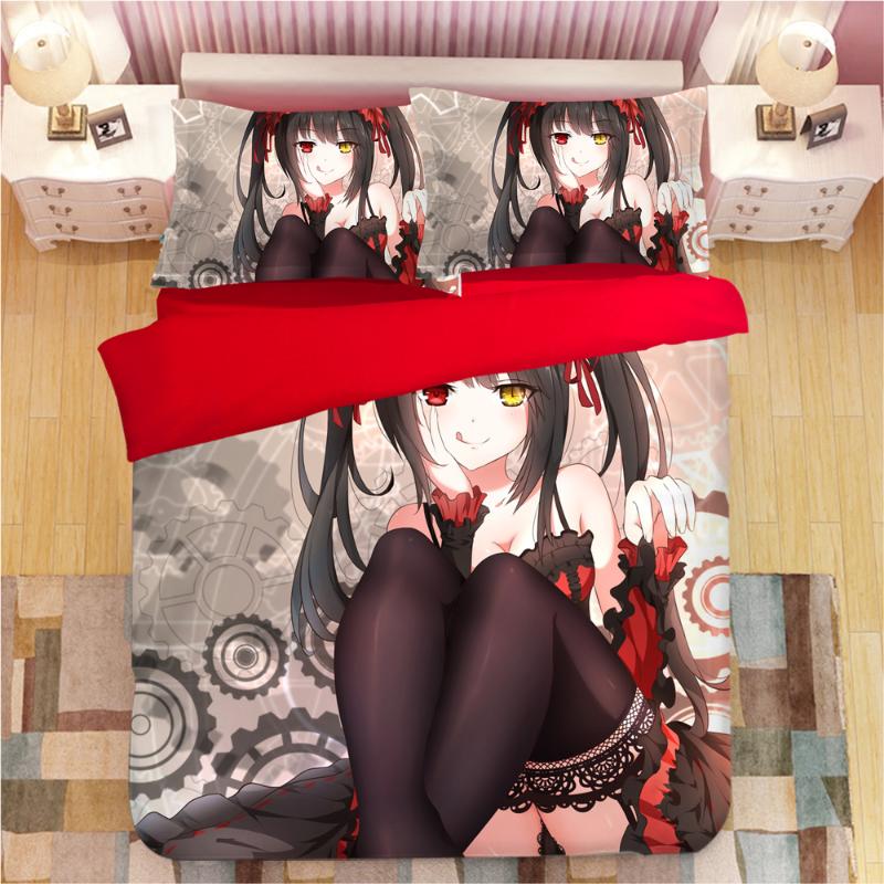 Tokisaki Kurumi Bedding Set Cartoon Anime Duvet Covers Pillowcases 3D Printed Comforter Sets Bed Linen Bedclothes 10
Tokisaki Kurumi Bedding Set Cartoon Anime Duvet Covers Pillowcases 3D Printed Comforter Sets Bed Linen Bedclothes 10