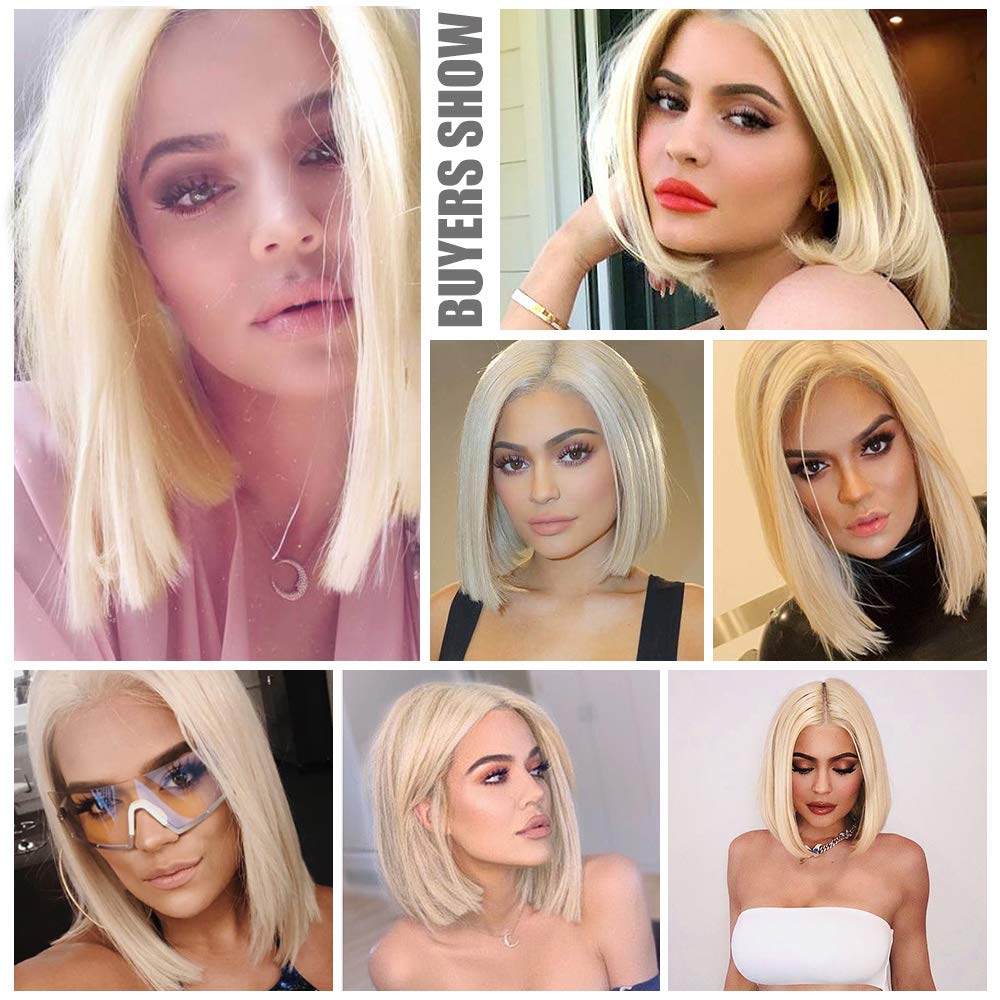 Woemns Short Hair Synthetic Straight Bob Cut Wig Middle Part Shoulder Length Fashion Wigs for Women Cosplay