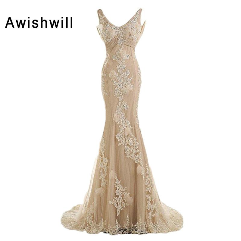 Party Dresses Vestido De Festa Gorgeous Champagne Color Sexy Mermaid Long Dress V-neck Open Back Appliques Beads Formal Evening Gowns, Beige
Party Dresses Vestido De Festa Gorgeous Champagne Color Sexy Mermaid Long Dress V-neck Open Back Appliques Beads Formal Evening Gowns, Beige