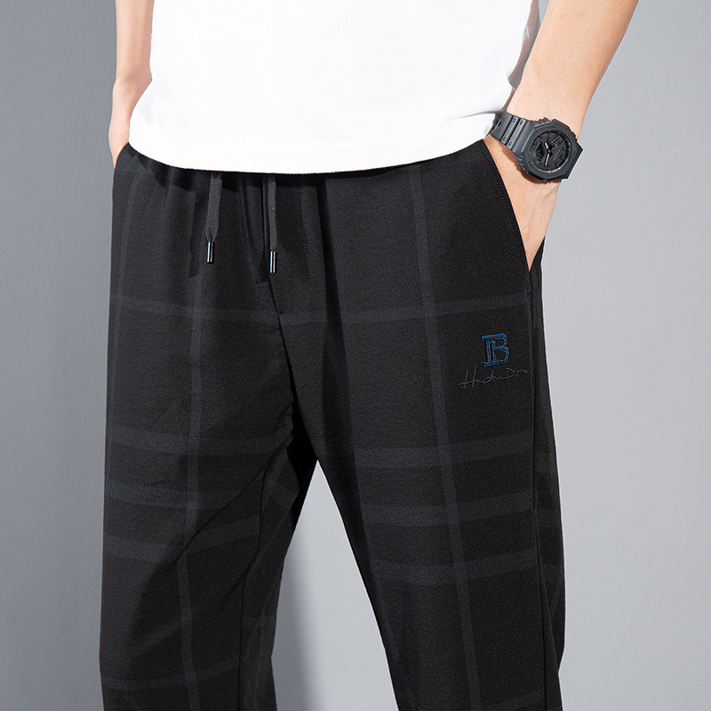 casual pants summer 2021 light luxury plaid thin men's slim fit elastic straight trend, Black
casual pants summer 2021 light luxury plaid thin men's slim fit elastic straight trend, Black