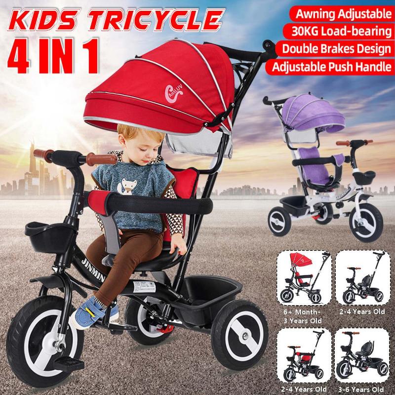 Strollers# 4 In 1 Baby Stroller Children's Tricycle Bicycle 1-6Y Umbrella Car For Kids Child Bike Trike W/ Canopy Basket
Strollers# 4 In 1 Baby Stroller Children's Tricycle Bicycle 1-6Y Umbrella Car For Kids Child Bike Trike W/ Canopy Basket
